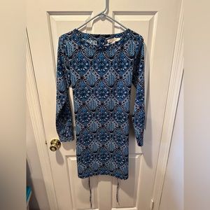 LOFT Paisley Dress with Waist Tie